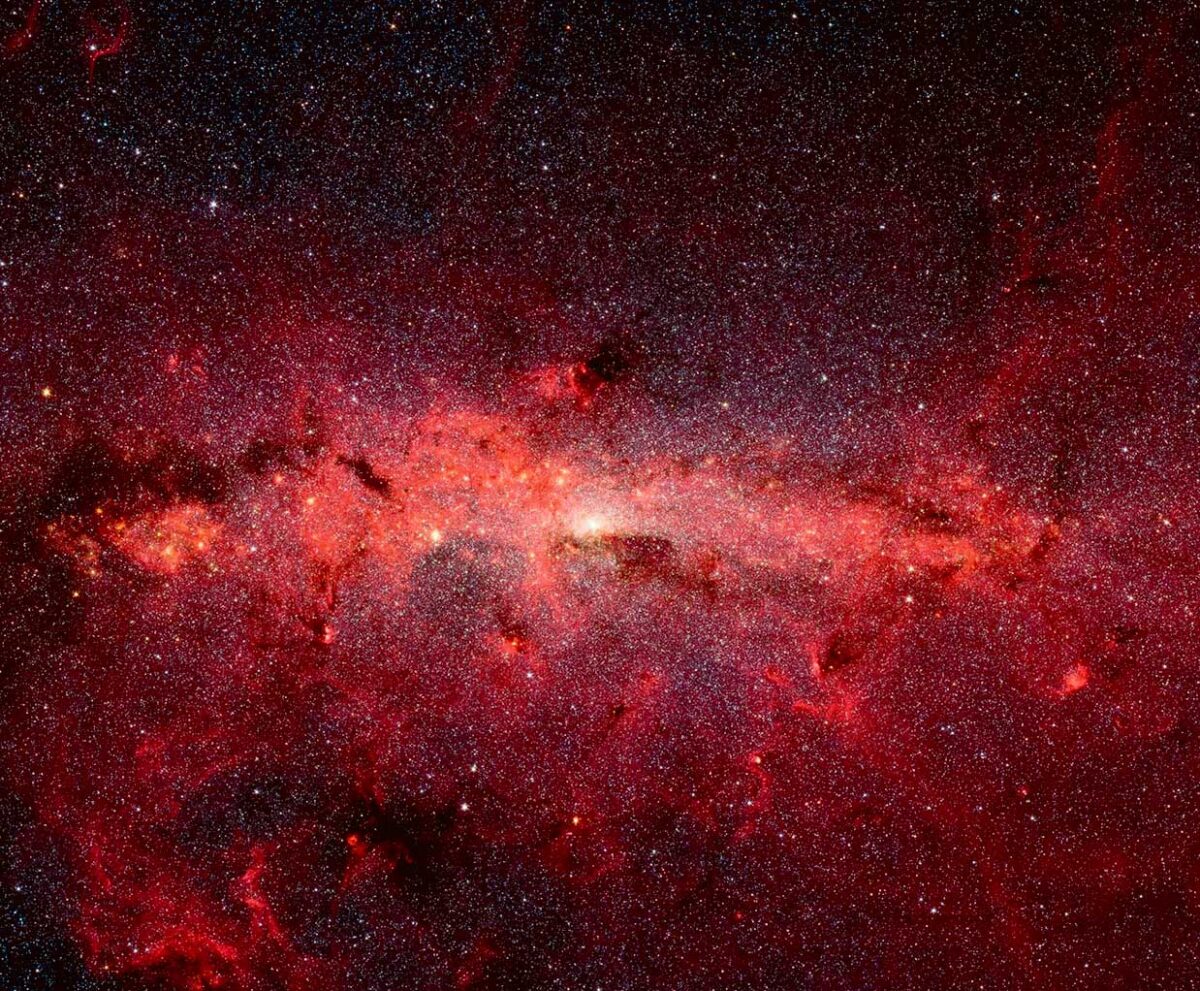 Stunning view of the Milky Way galaxy, captured in an LED Box Frame with vibrant colors.