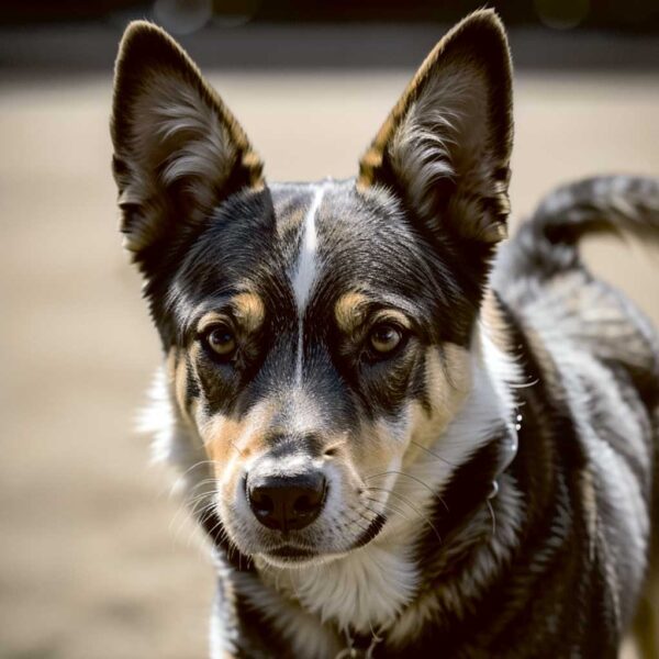 Australian Cattle Dog captured in a stunning portrait, presented in a customizable LED Box Frame for a vibrant and eco-friendly home decor.