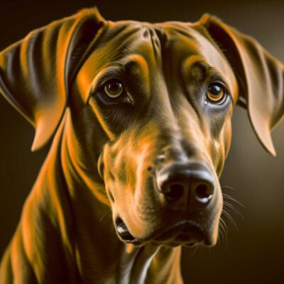 Azawakh dog portrait in LED Box Frame an elegant wildlife art display for home decor