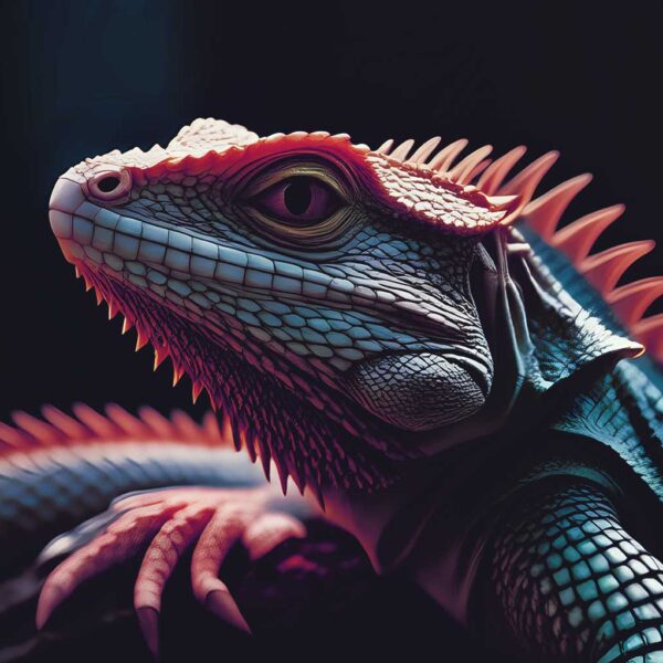 Bearded Dragon LED Photo Insert | Plug‑and‑Glow LED Box Frame Art