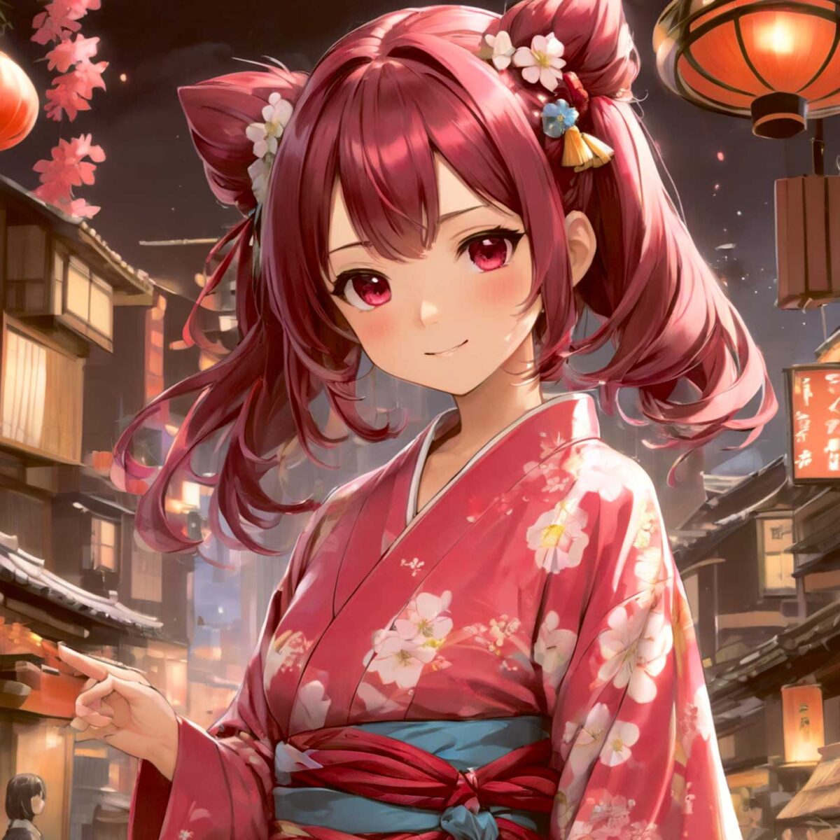 Anime-inspired LED lightbox frame featuring a character in traditional attire, ideal for personalized gifts and decor.