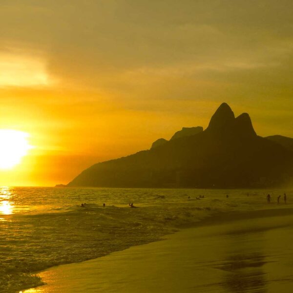 Golden sunset over the beach, captured in an energy-efficient LED Box Frame, ideal for home or office decor.