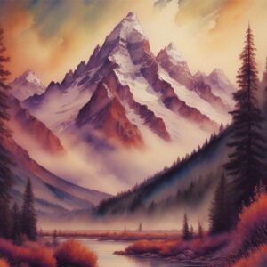 mountain painting