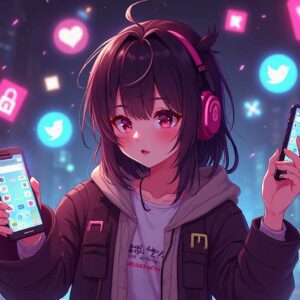 Anime girl hacker