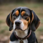Close-up of a beagle dog in a natural environment, presented in an energy-efficient LED Box Frame.