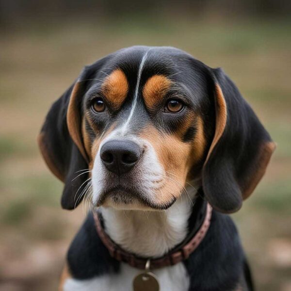 Close-up of a beagle dog in a natural environment, presented in an energy-efficient LED Box Frame.
