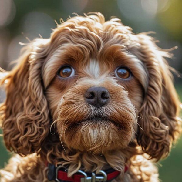 An adorable Cavalier King Charles Spaniel puppy with curly fur, captured in a playful and heartwarming pose, displayed in an energy-efficient LED Box Frame with customizable lighting.