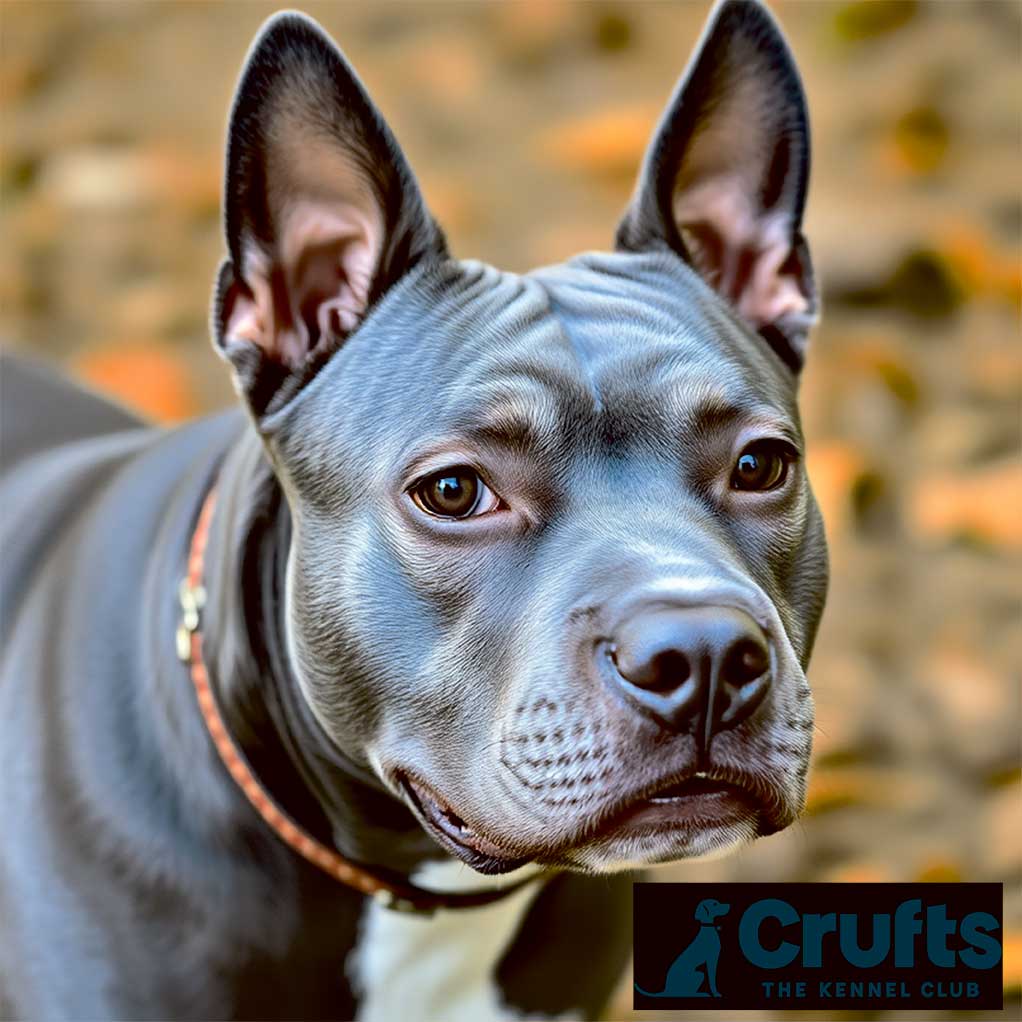 Staffordshire Bull Terrier from Crufts 2025 in LED box frame with customizable lighting and energy-efficient design for home decor