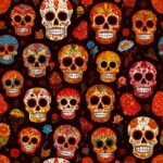 Halloween wall of Skulls - LED Box Frame 16 –