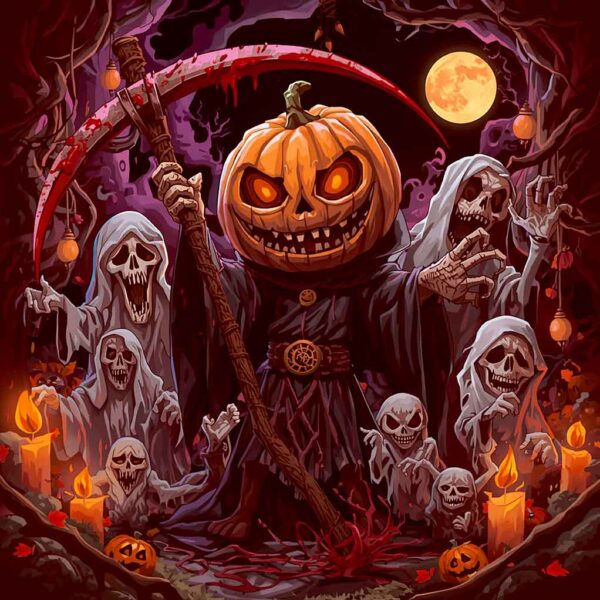 Halloween Pumpkin Head 01-Death