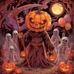Halloween Pumpkin Head 03- Ghosts
